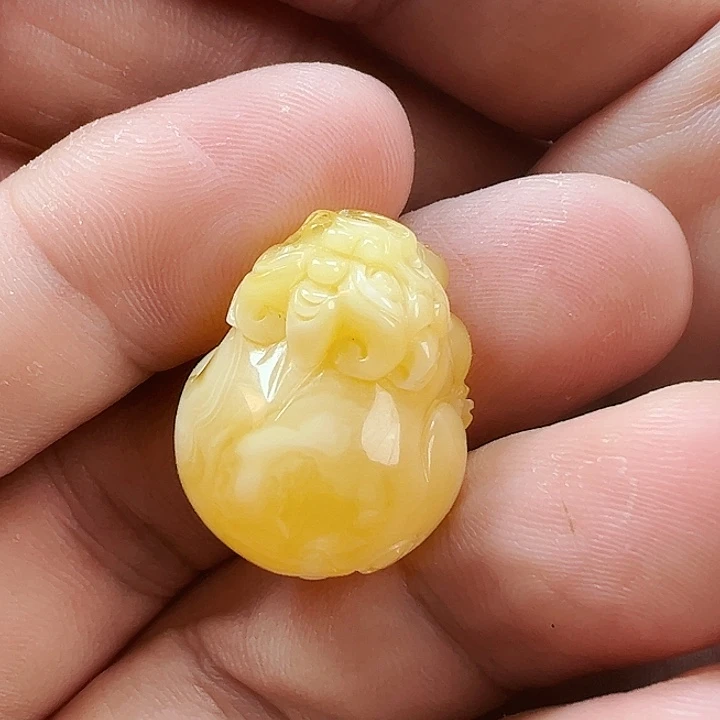 蜜蜡未镶嵌珠宝奇石蜜蜡吊坠5.2克