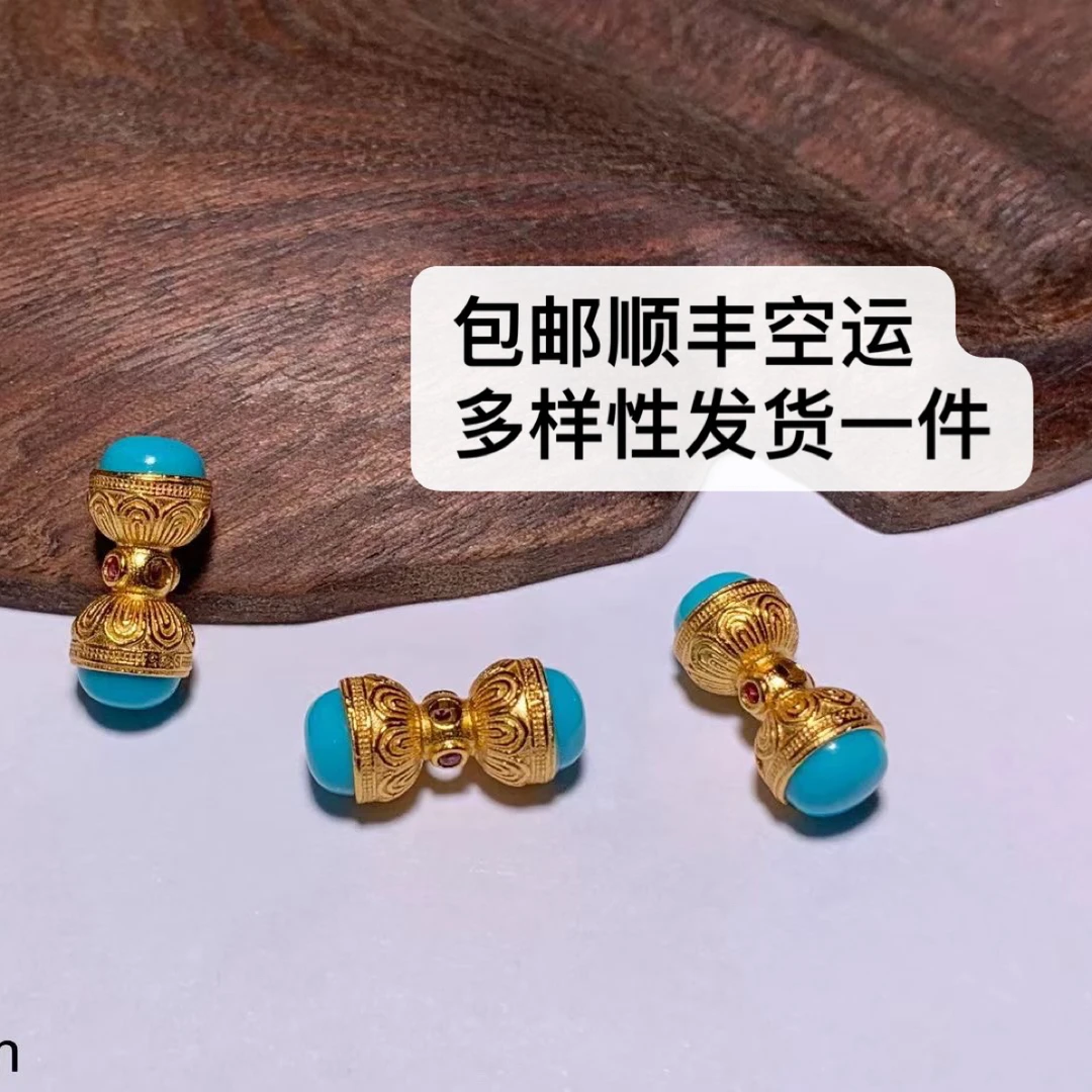 925银银制品 （娇丰珠宝）原创s925银金刚杵配饰13mm*6mm