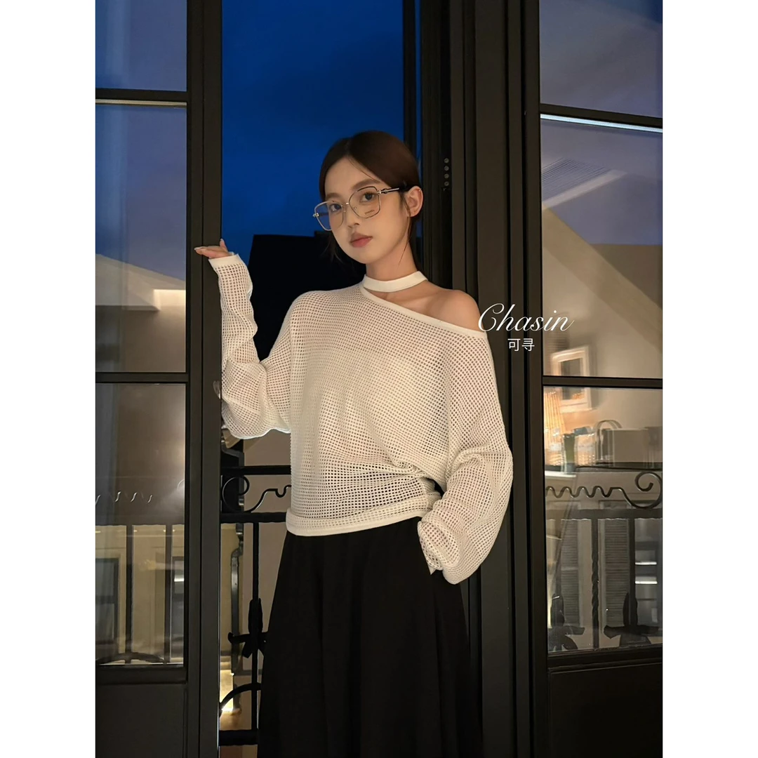 Confession 可寻-纯色百搭圆领套头长袖保暖毛衣（含6羊毛）23CS311