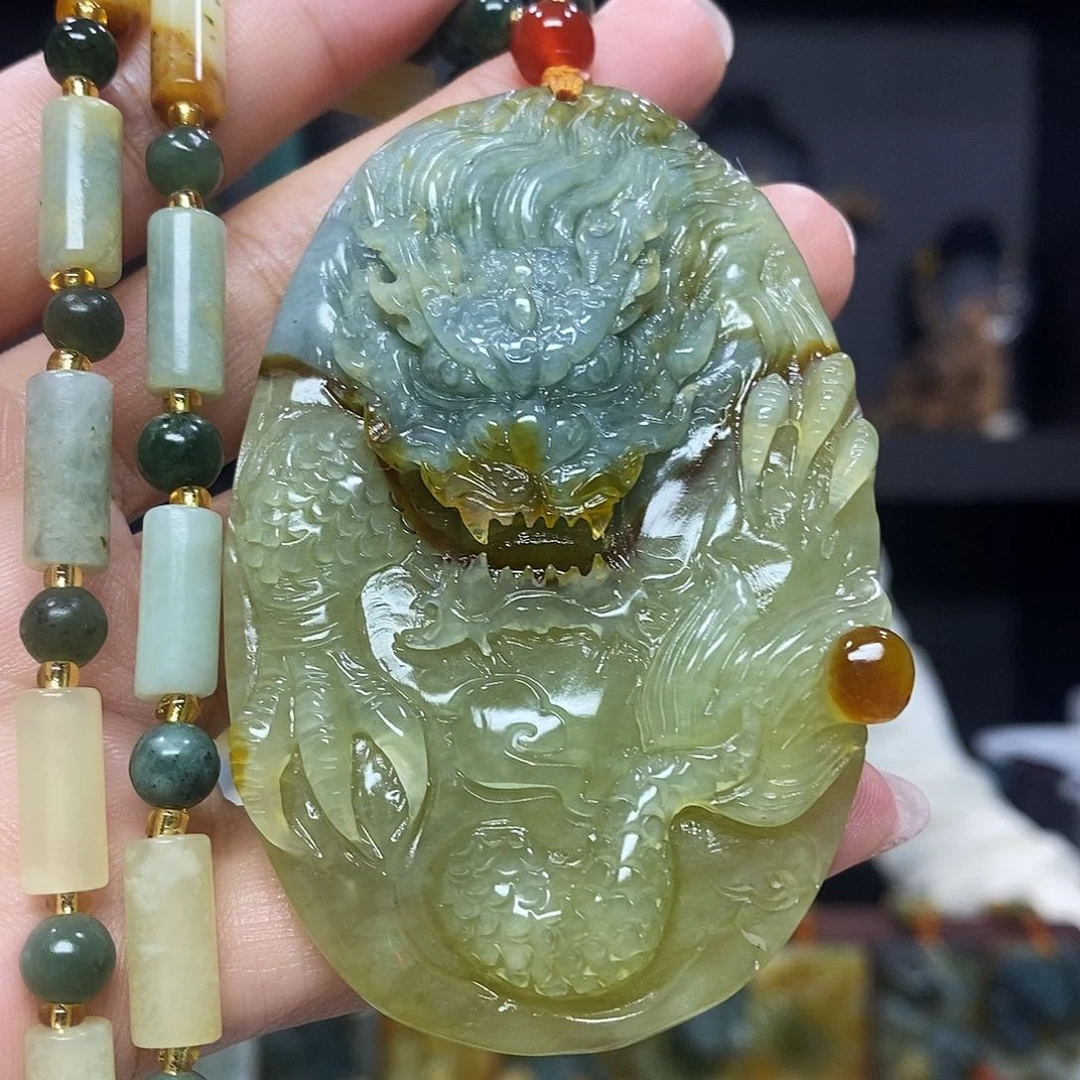 未镶嵌岫玉挂件吊坠项链