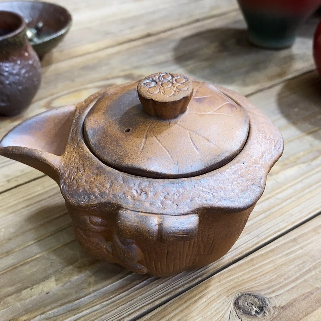 粗陶柴烧志野茶器