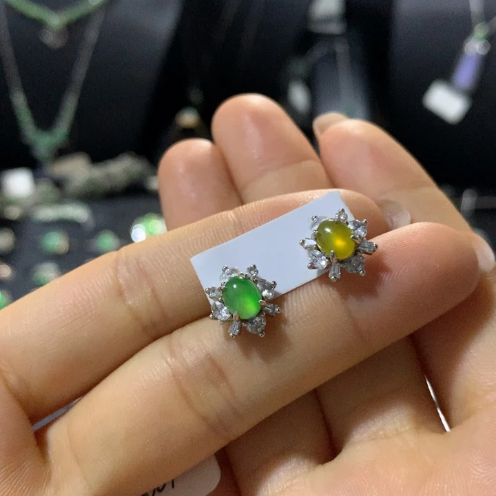 翡翠银S925镶嵌戒指