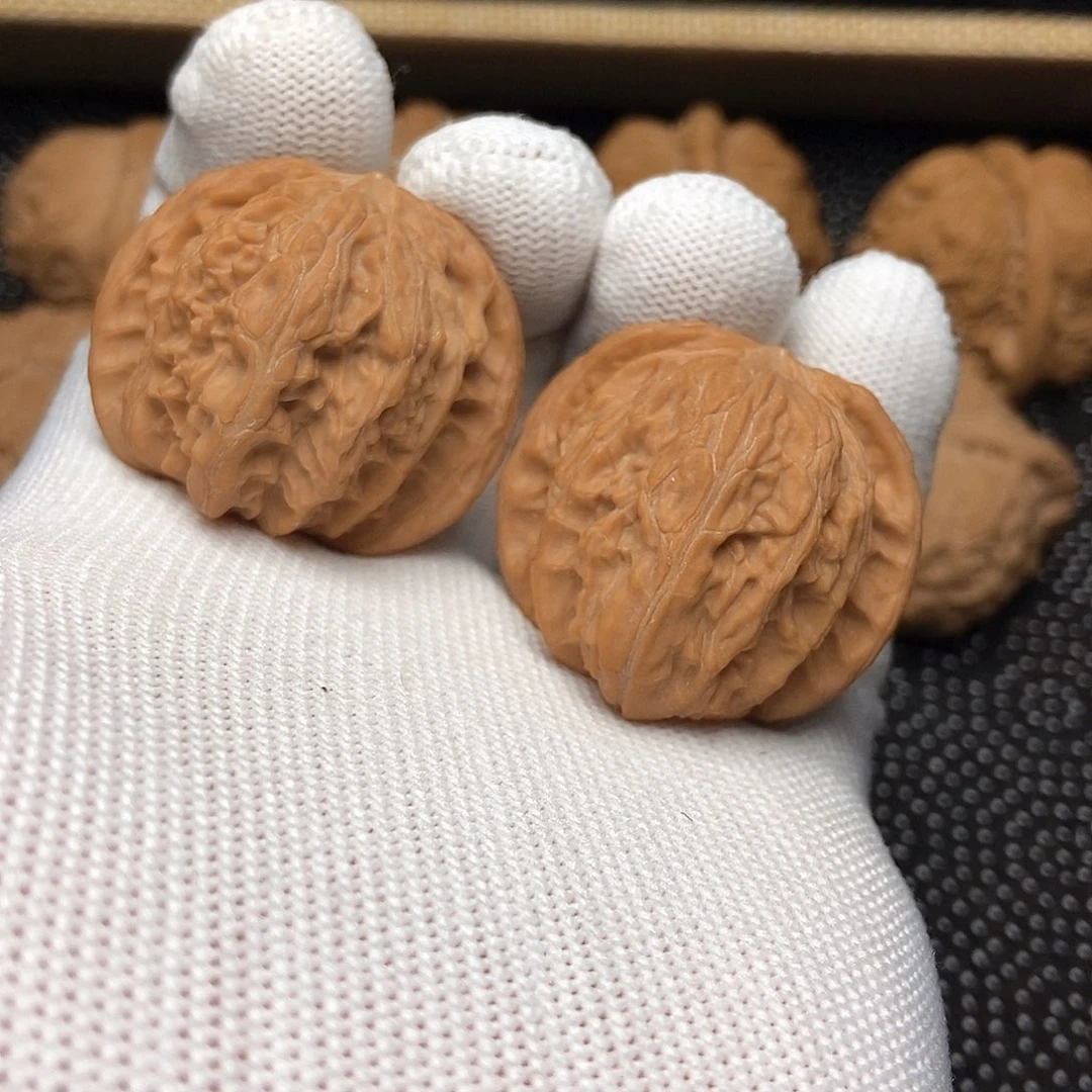 文玩核桃把件38磨盘狮子头文玩核桃