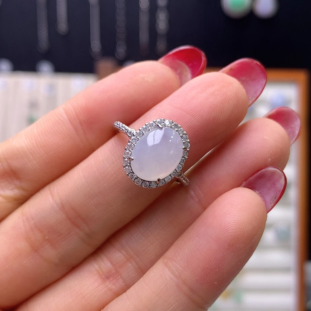 翡翠银S925镶嵌戒指