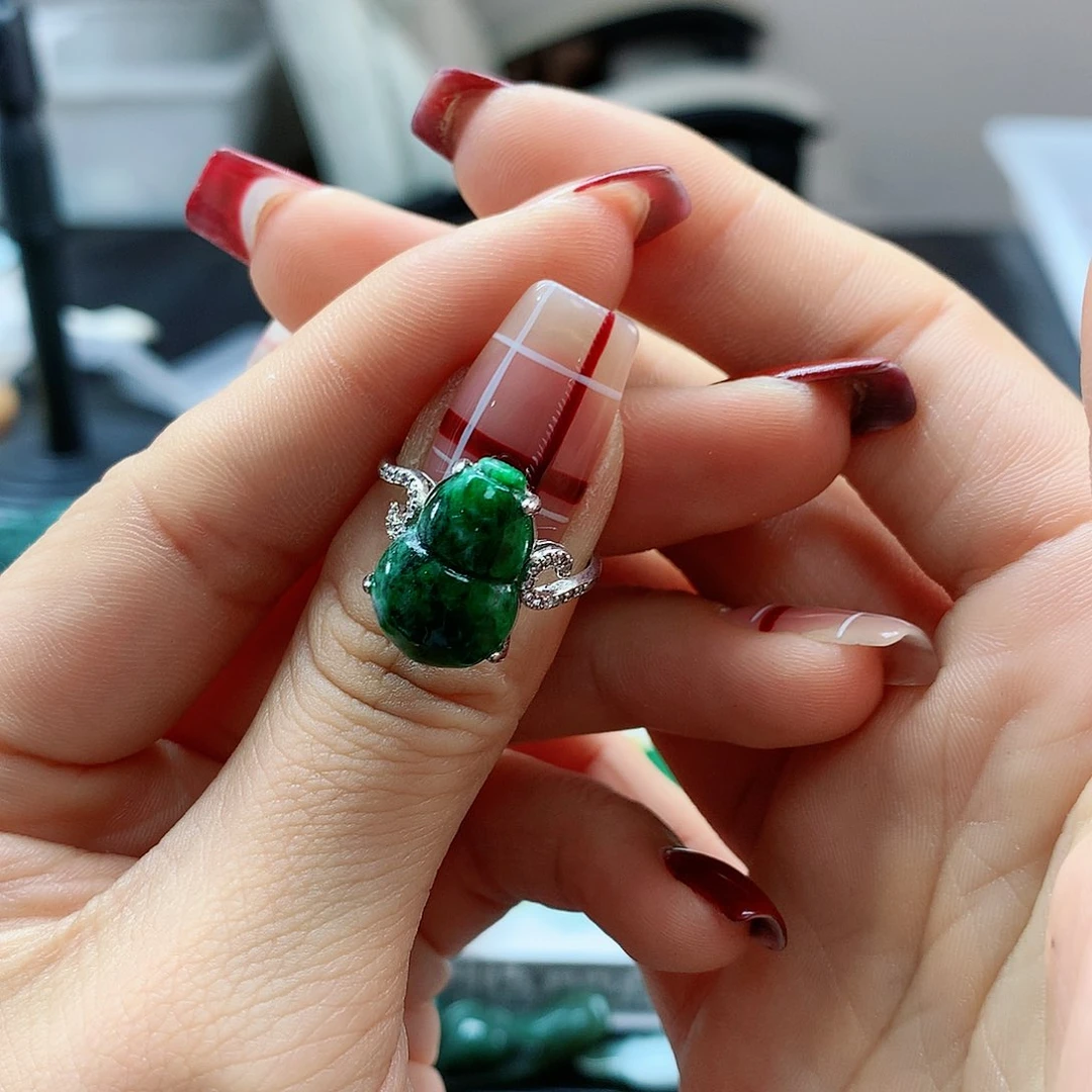 【闪购商品】翡翠戒指银S925镶嵌，