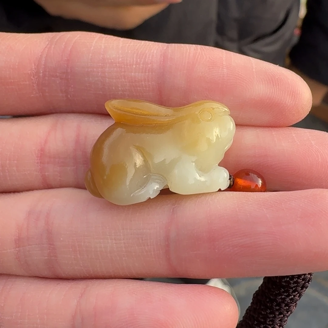 和田玉兔子未镶嵌212露天