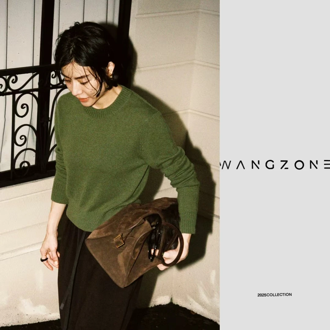 WANG ZONE丨重磅意大利进口臻奢山羊绒极细纱线圆领针织衫