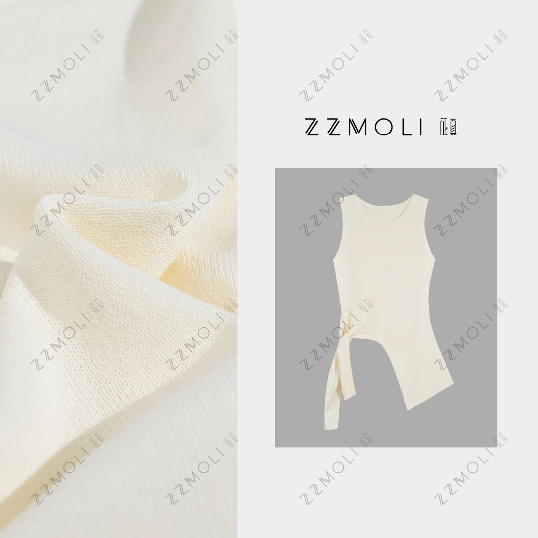 ZZMOLI新款不规则绑带上衣女款时髦气质显瘦无袖T恤ZBY78114