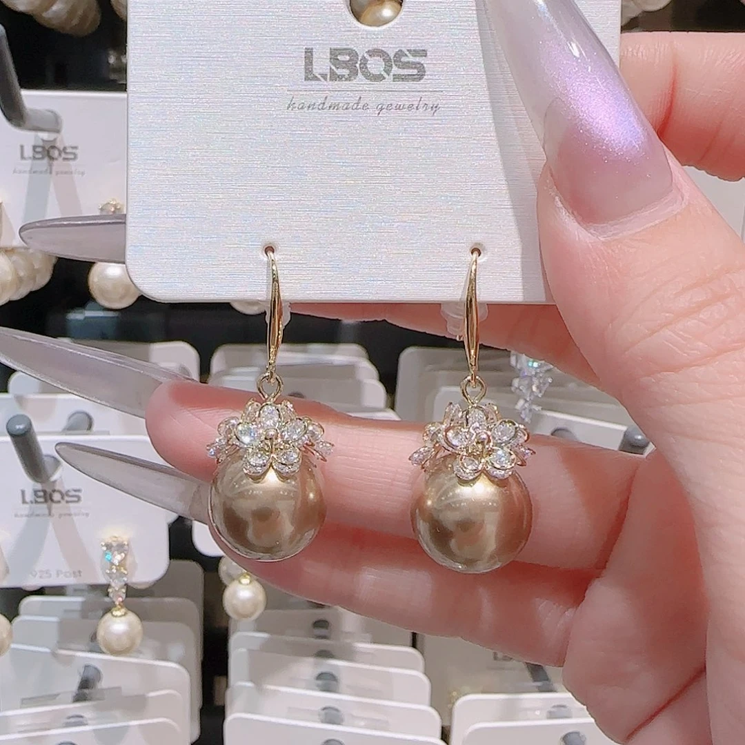 锆石铜合金925银耳环