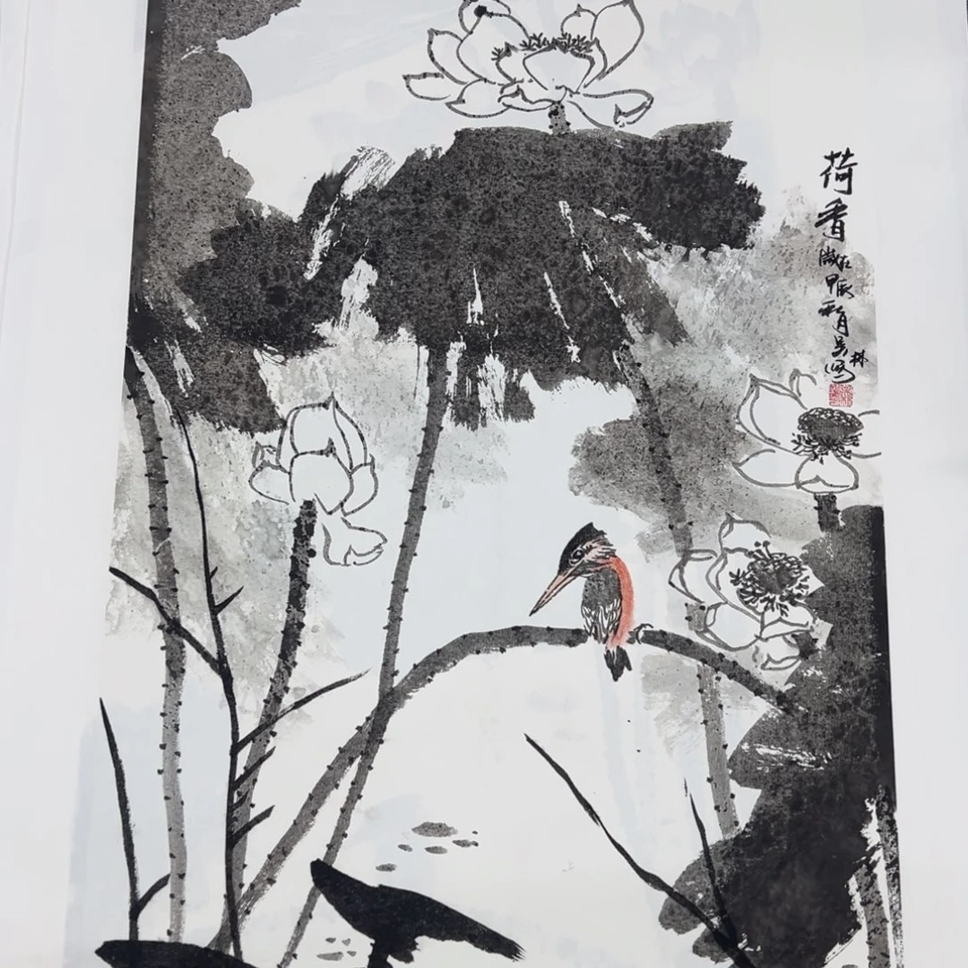 国画绘画作品多次