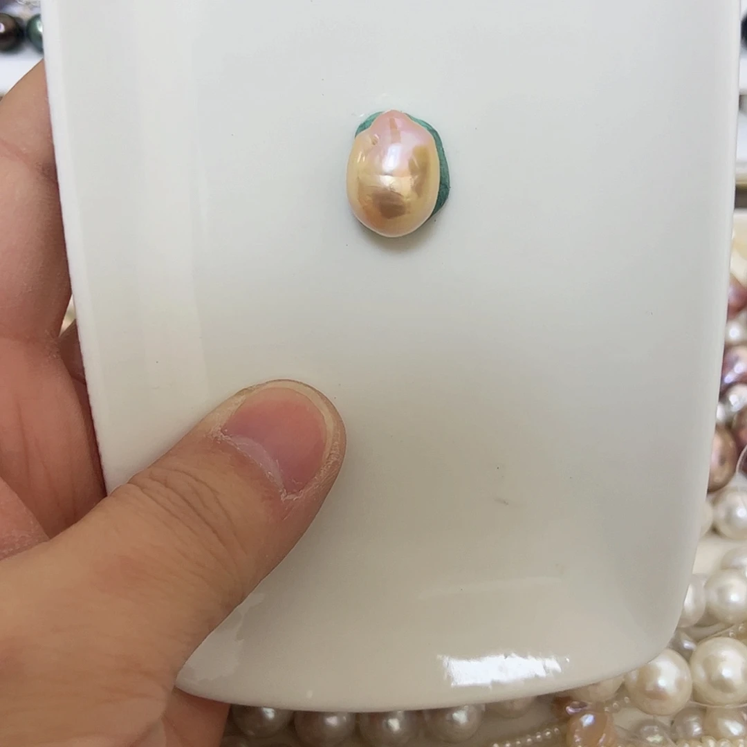 淡水珍珠吊坠(不含链)银S925镶嵌二****～