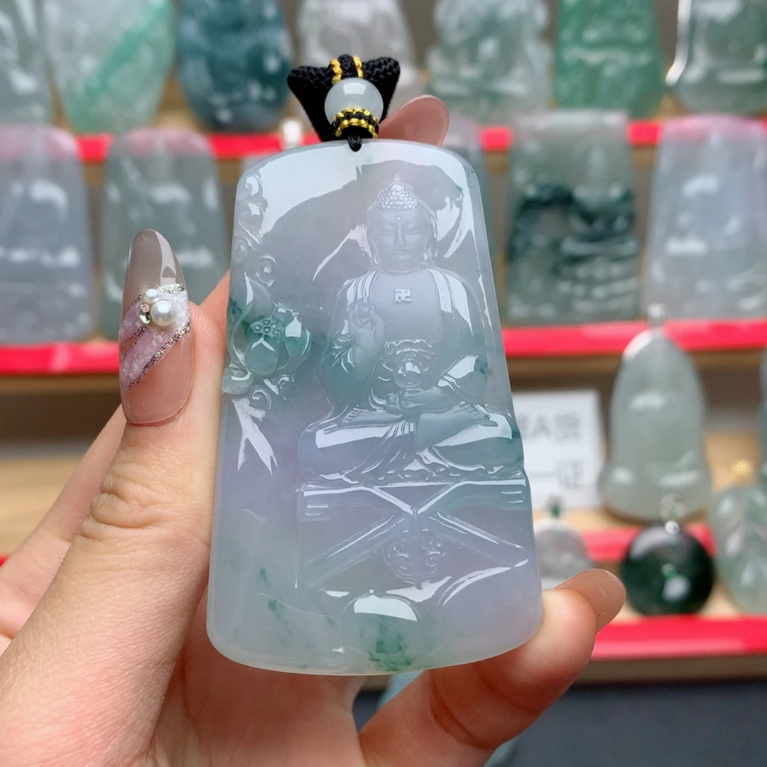 翡翠未镶嵌颈饰阿弥陀佛