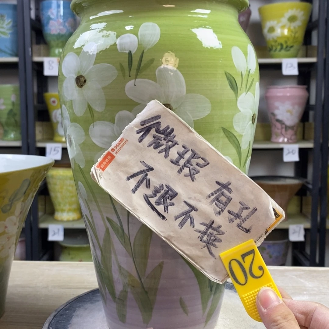 景德镇手工手绘陶瓷花盆