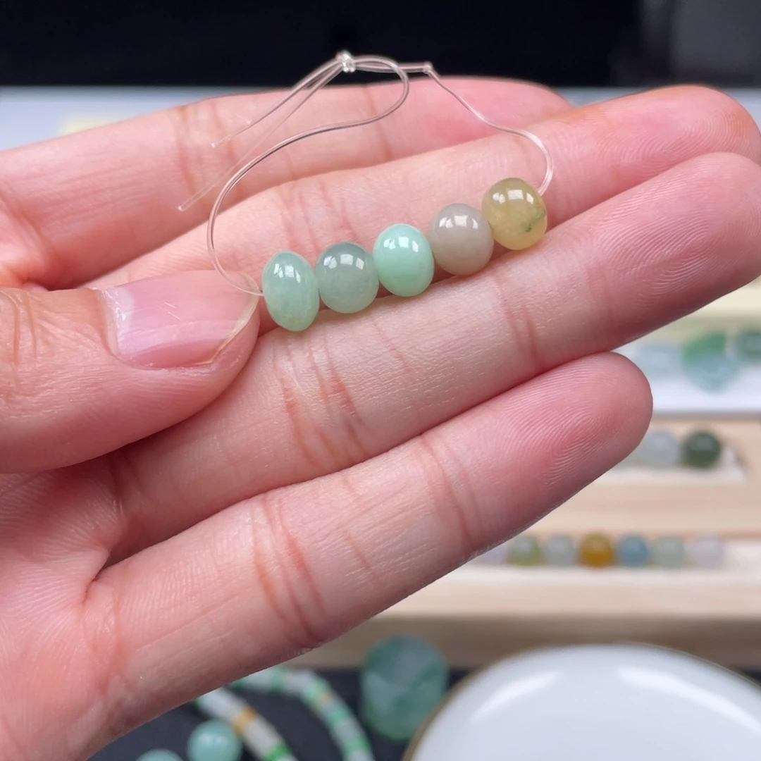 翡翠散珠卡7.4 5颗 总价