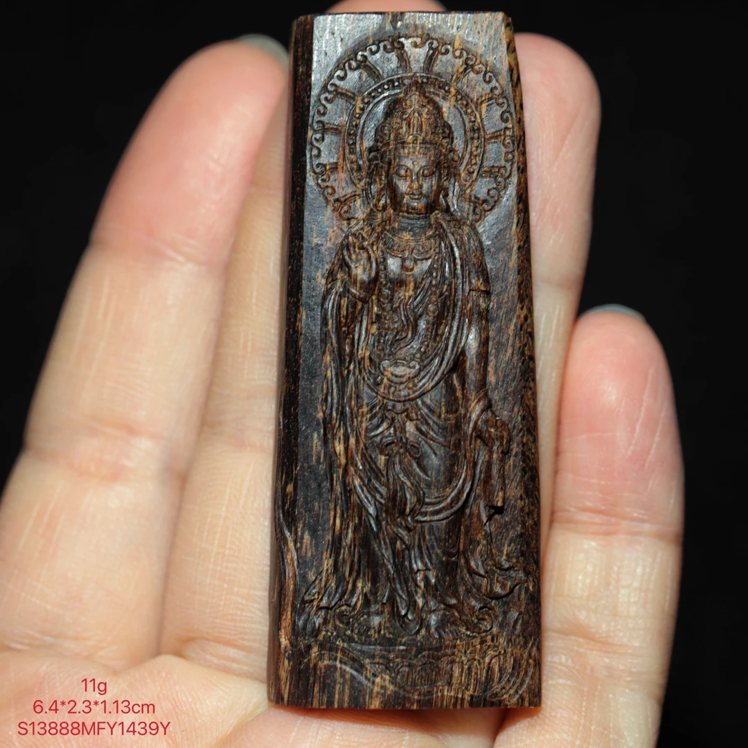 【觅香阁】11g观音正区惠安糖结老料沉水挂坠