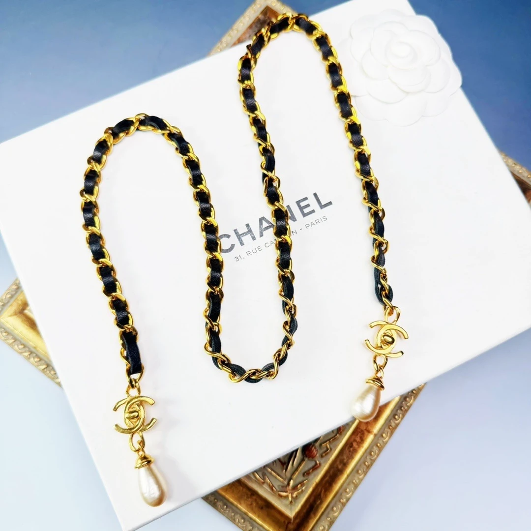 95新 Chanel/香奈儿 柚礼中古/香奈儿书包扣珍珠皮穿项链cq512018
