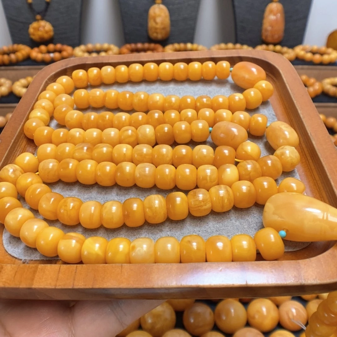 未镶嵌蜜蜡手串蜜蜡
