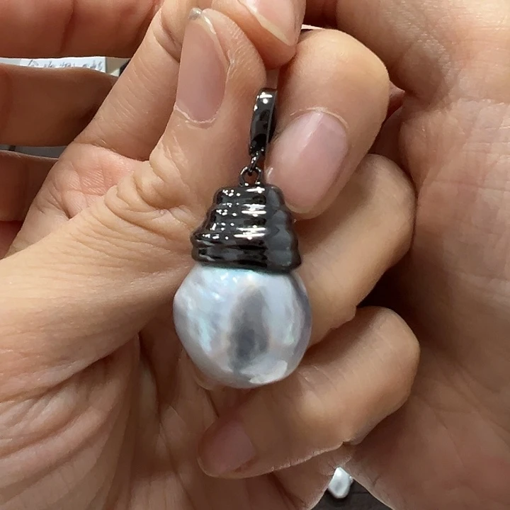 颈饰银S925镶嵌海水珍珠A***岑