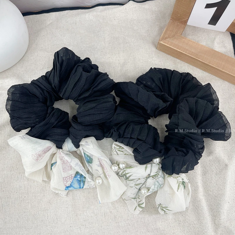 法式复古优雅芭蕾风大肠发圈古风头绳高端精致百搭温柔扎头发饰