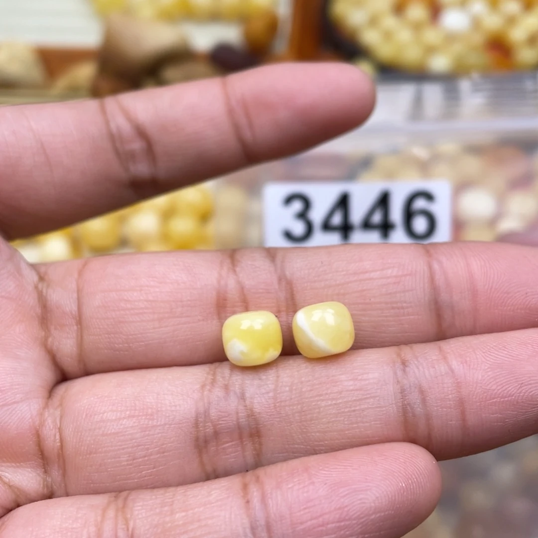 琥珀珠宝奇石未镶嵌8x7