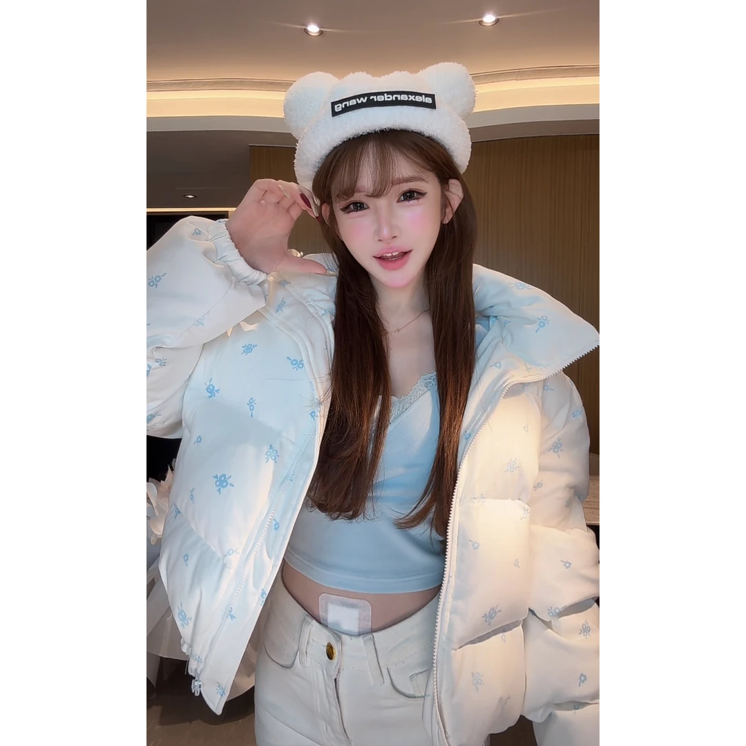 TUTU【泡芙云朵】冬季保暖加厚百搭印花时尚短款棉服外套#WT1318