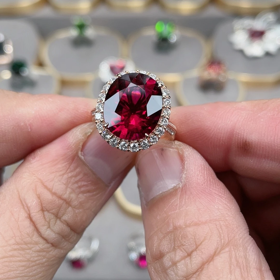 碧玺戒指18K金镶嵌8.46ct