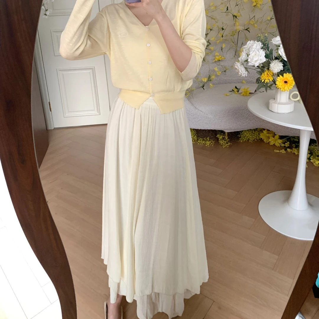 【芝士Cheese】芭蕾少女 优雅法式a摆设计感半身裙时尚夏季气质小众