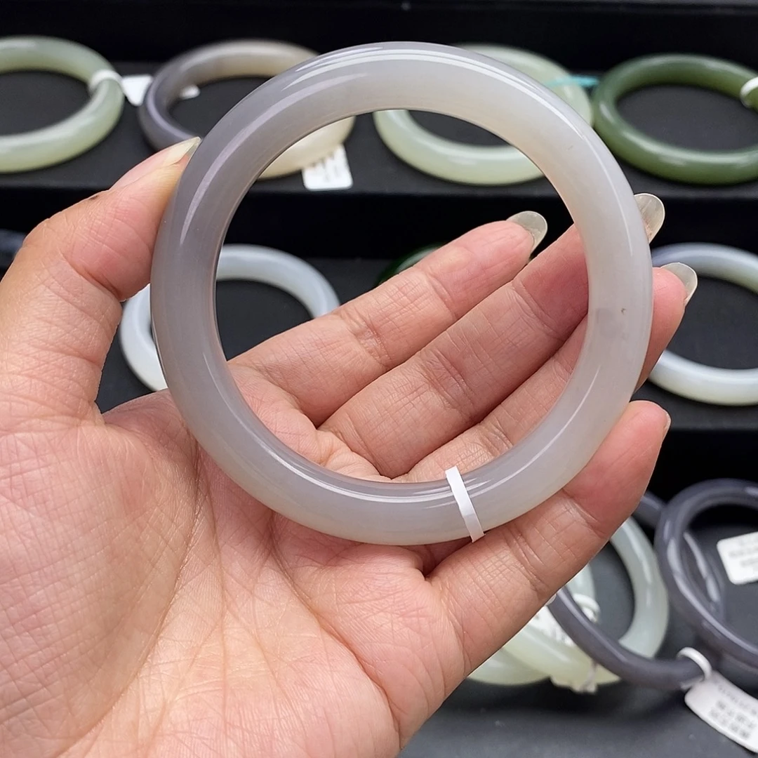 和田玉未镶嵌珠宝奇石和田玉手镯58.59