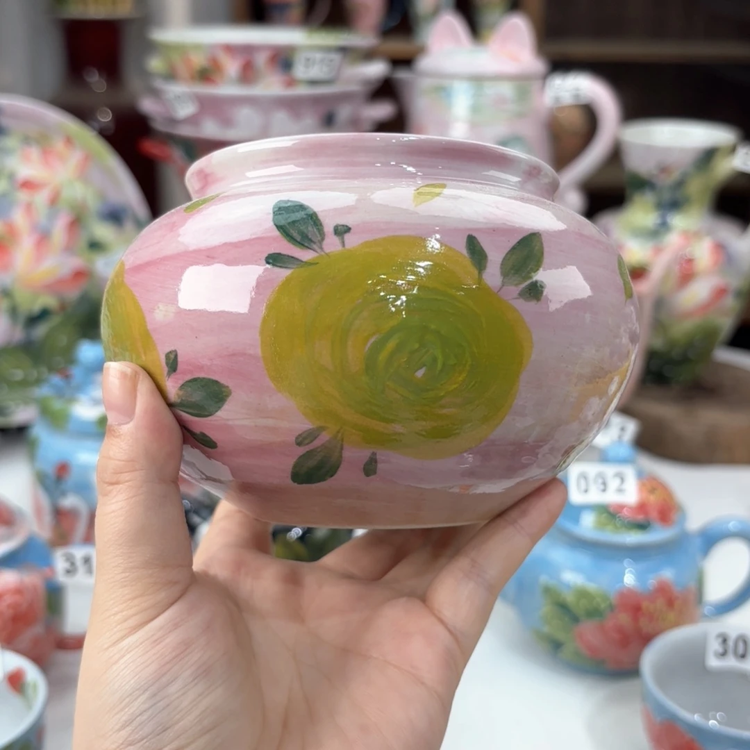 景德镇手绘高温釉下彩陶瓷茶具