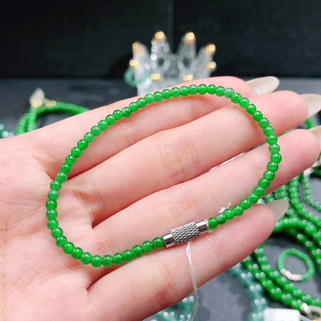 翡翠未镶嵌手串手链3mm