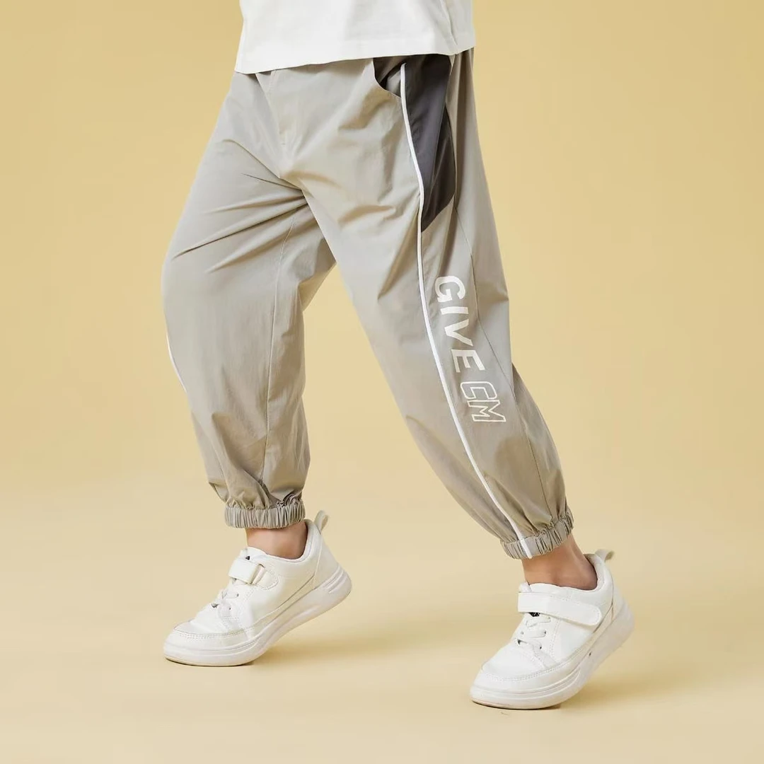 【编号R708】GK3221-08-儿童拼色休闲裤灰色-GMF