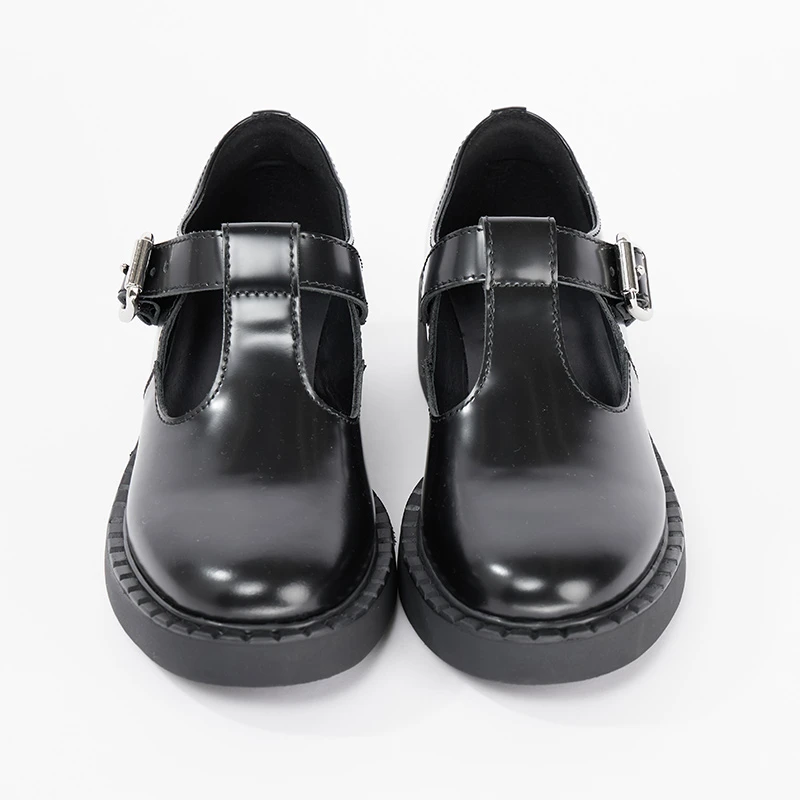 圆头玛丽珍鞋粗跟复古休闲单鞋短靴英伦TC3Z621999