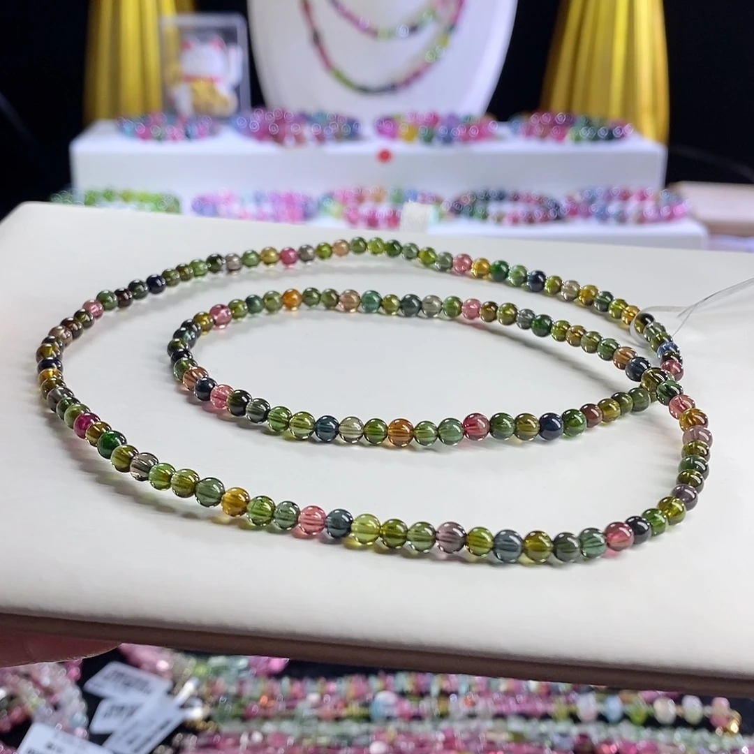 未镶嵌手链碧玺浓郁三圈