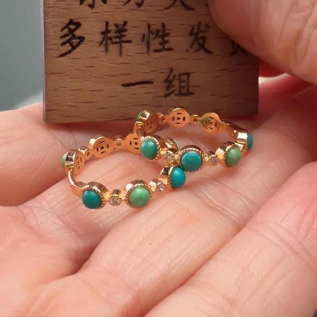 绿松石银S925镶嵌颈饰