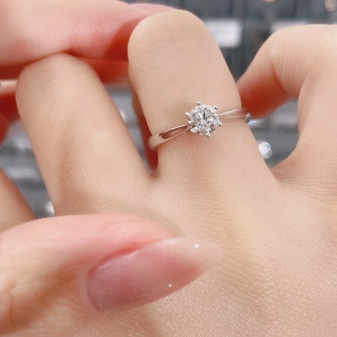 天然钻石戒指/指环18K金镶嵌DS24110194