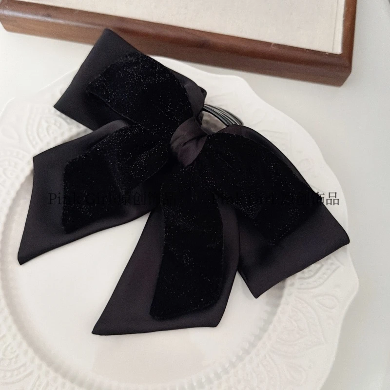 Pink Girl  Z302新款秋冬黑色复古马尾夹百搭优雅气质发饰发夹