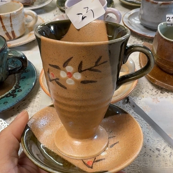 瓷片一套漂亮的咖啡杯