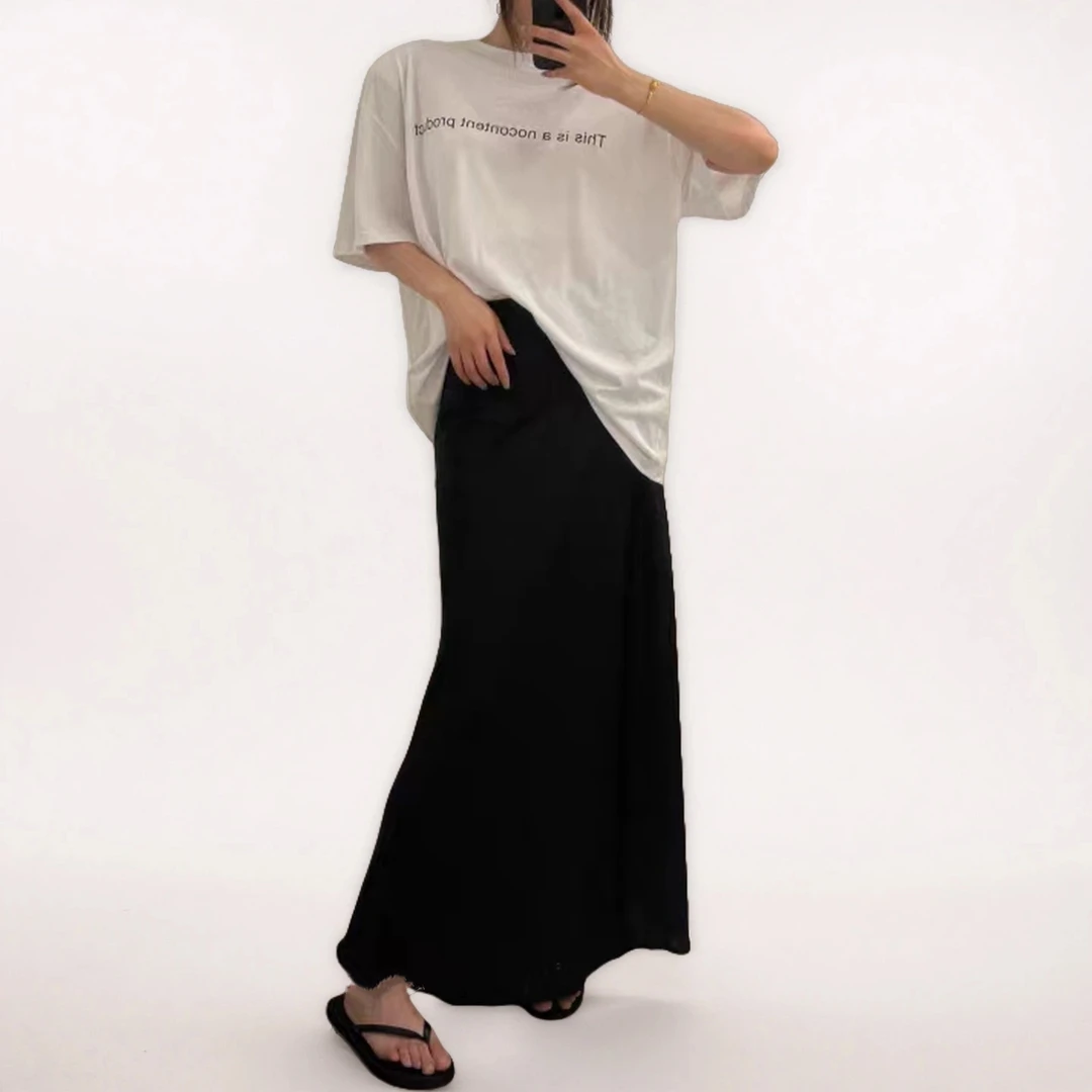 没柿哒家《暴走仙女》黑色半身裙包臀裙加长长裙半身裙
