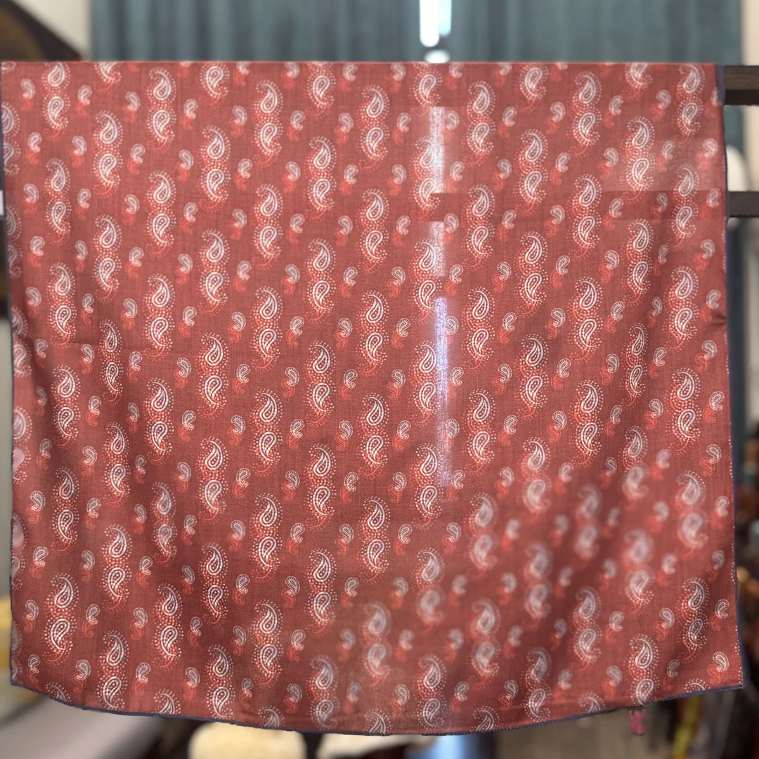 【A56-70 双鱼座】70*70丝毛保暖高端定制国风提花百搭丝巾中国风