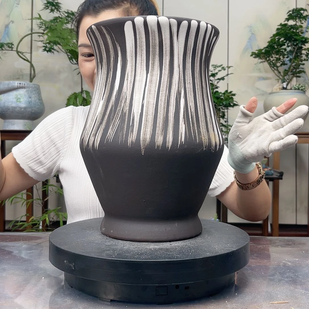 紫砂花盆王嫂花盆直播0604-1564 高30口20