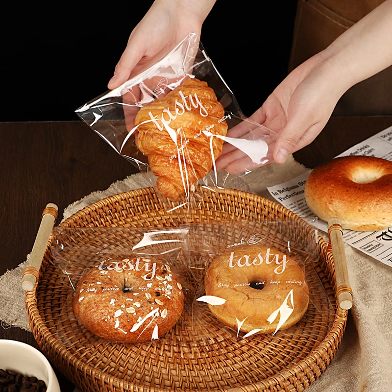 碱水贝果面包袋食品级包装袋子透明切片吐司甜甜圈烘焙打包袋