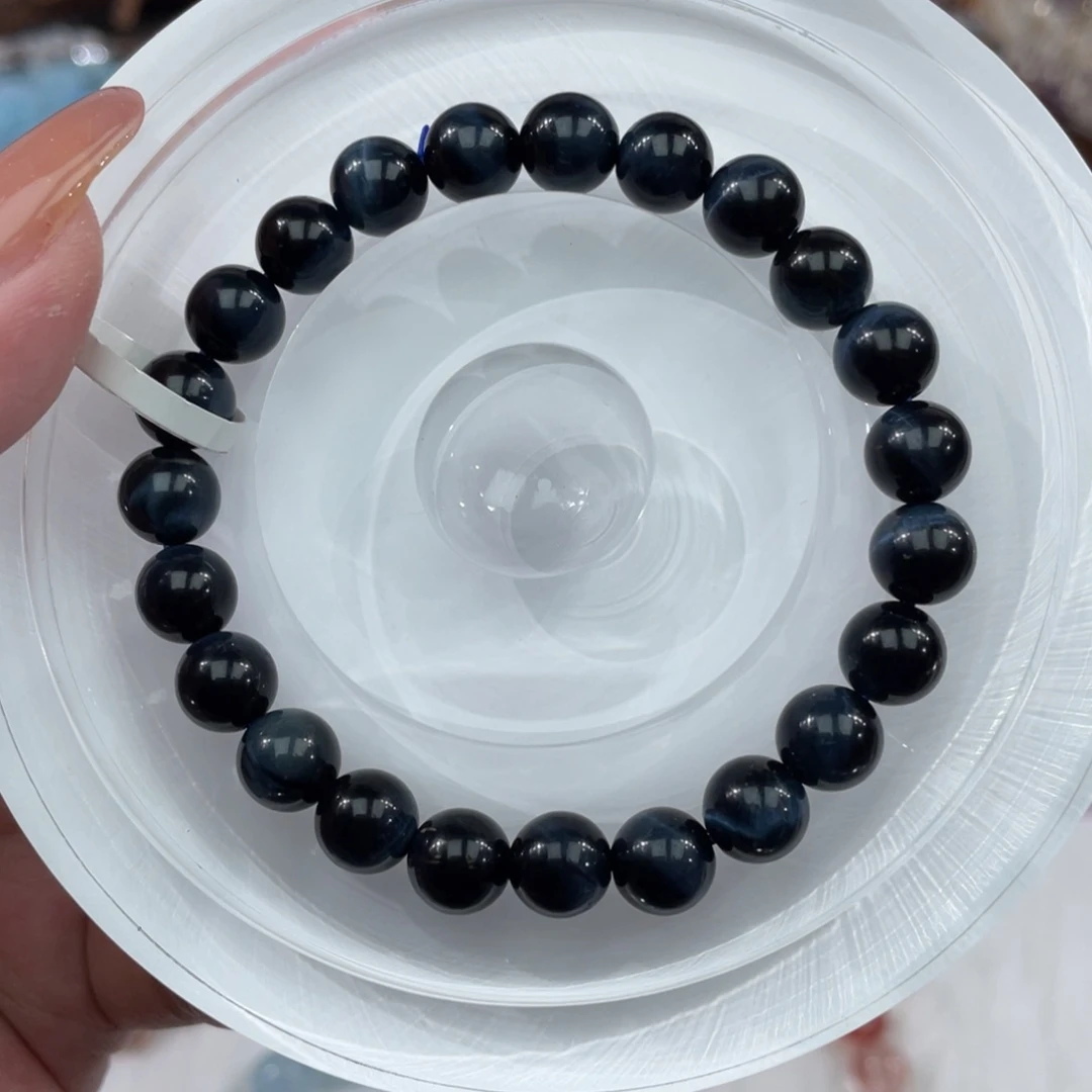 水晶手串未镶嵌015蓝虎眼8m+