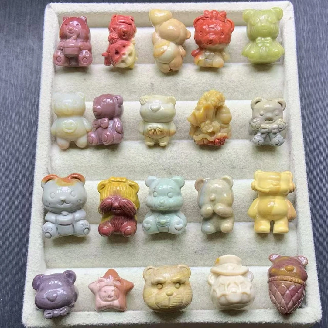 天然阿拉善萌宠雕刻挂件配饰珠宝水晶饰品