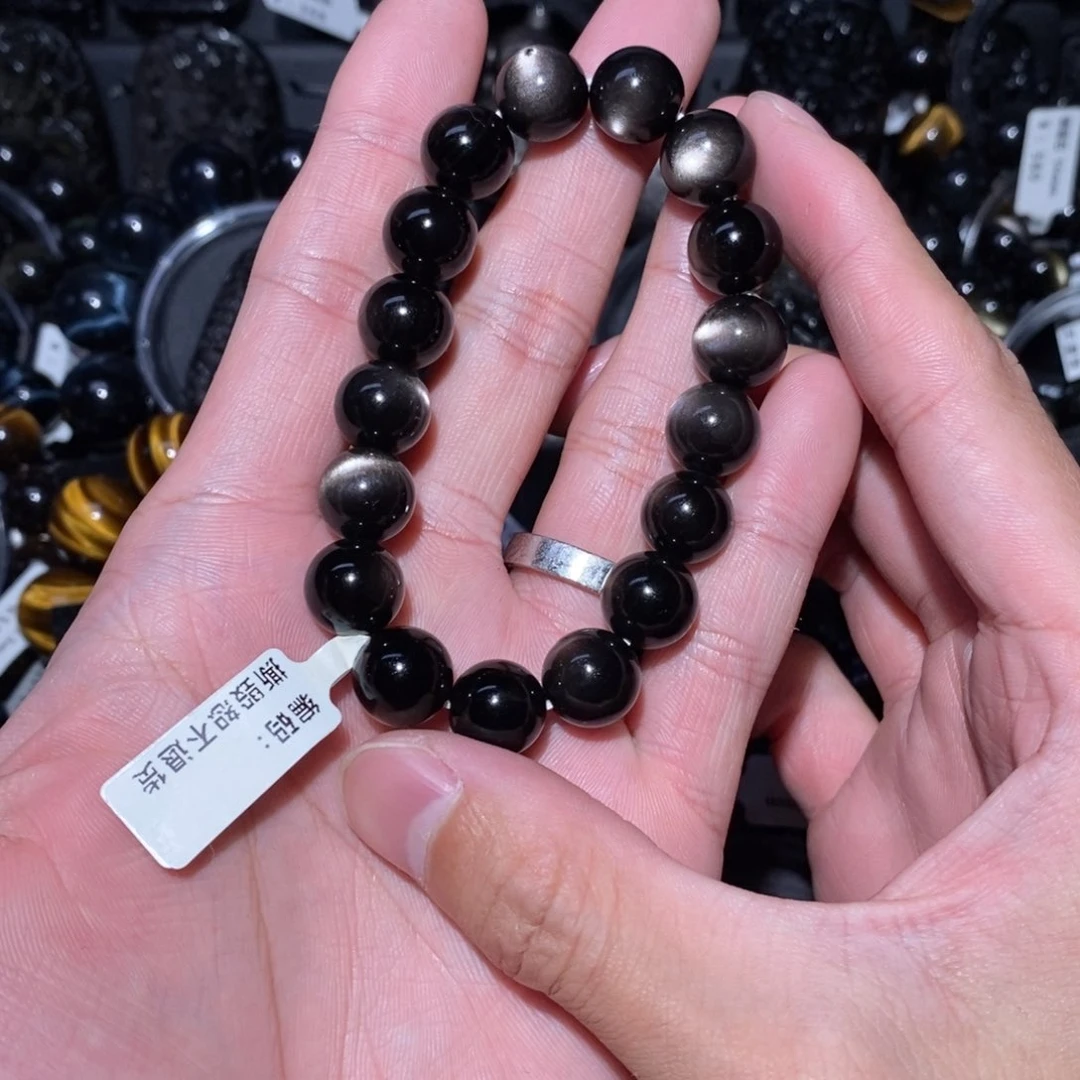 黑曜岩手链未镶嵌一***?