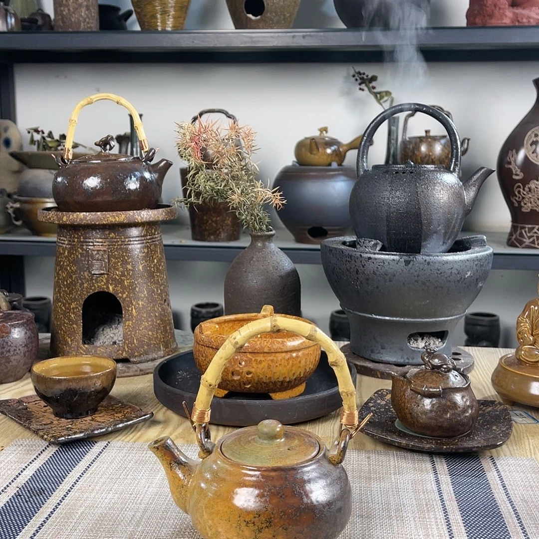 壶紫砂粗陶实用茶壶