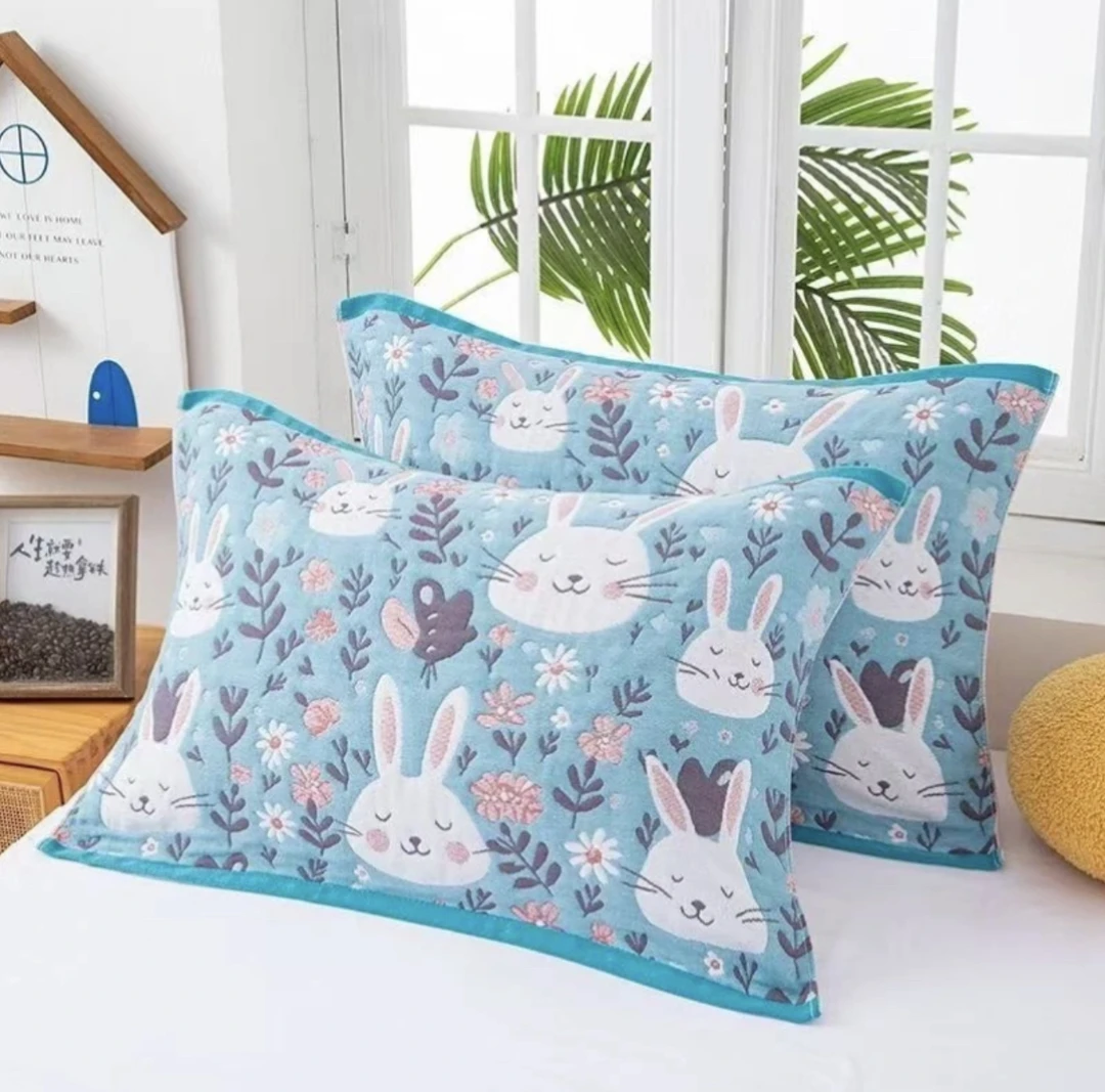 【蓝兔】 52*78cm柔软舒适成人枕巾一对装