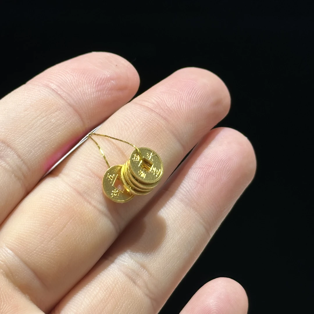 足金999 古法 卡8 五帝币通孔 3.146
