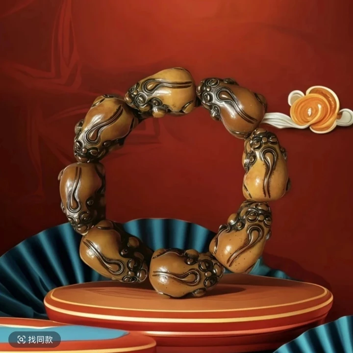 包浆雕刻貔貅手串【1624】无礼盒