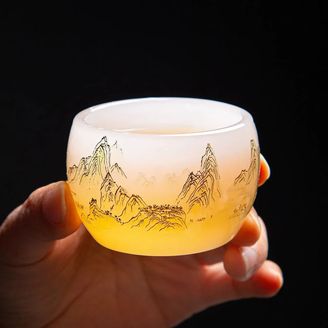 掐金丝汉白琉璃主人杯172