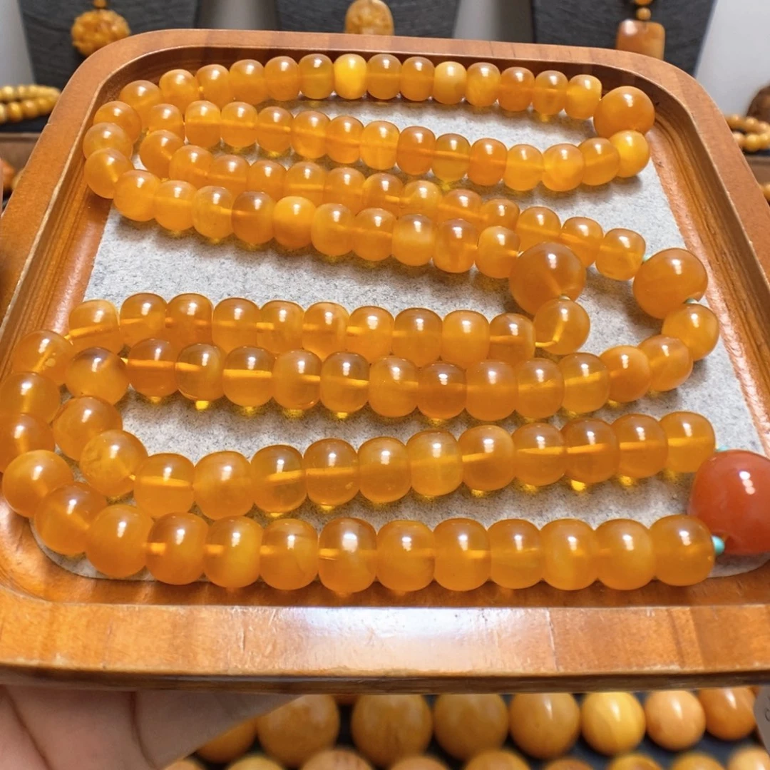 未镶嵌蜜蜡手串蜜蜡